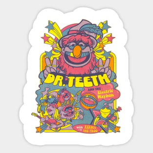 Vintage Dr. Teeth X Electric Mayhem Rainbows Sticker